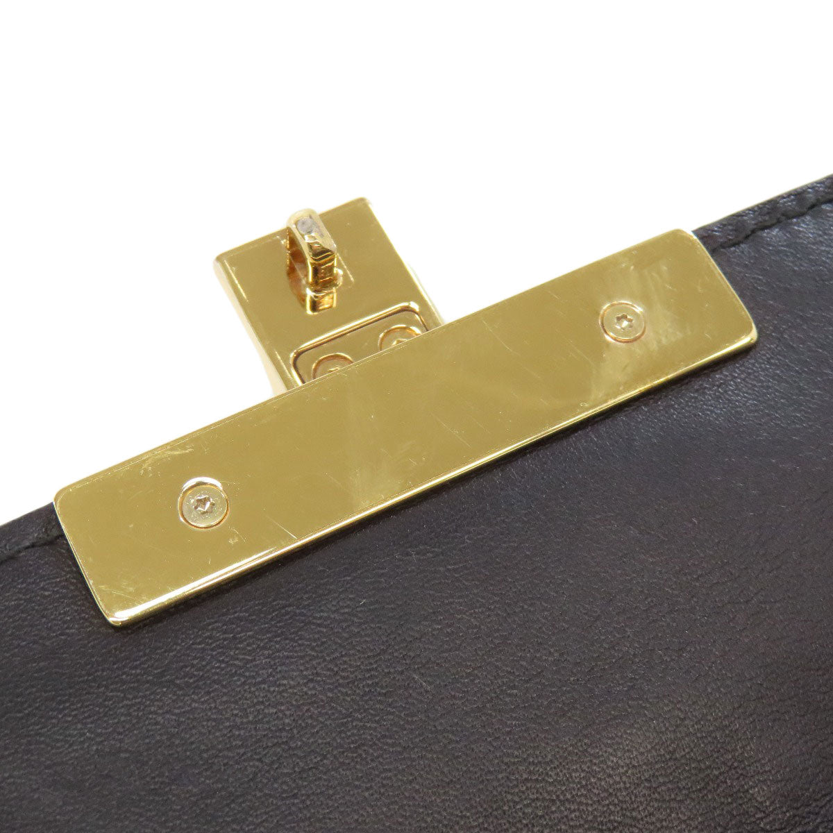 GUCCI Shoulder Bag 432182 Calfskin black Padlock ChainShoulder