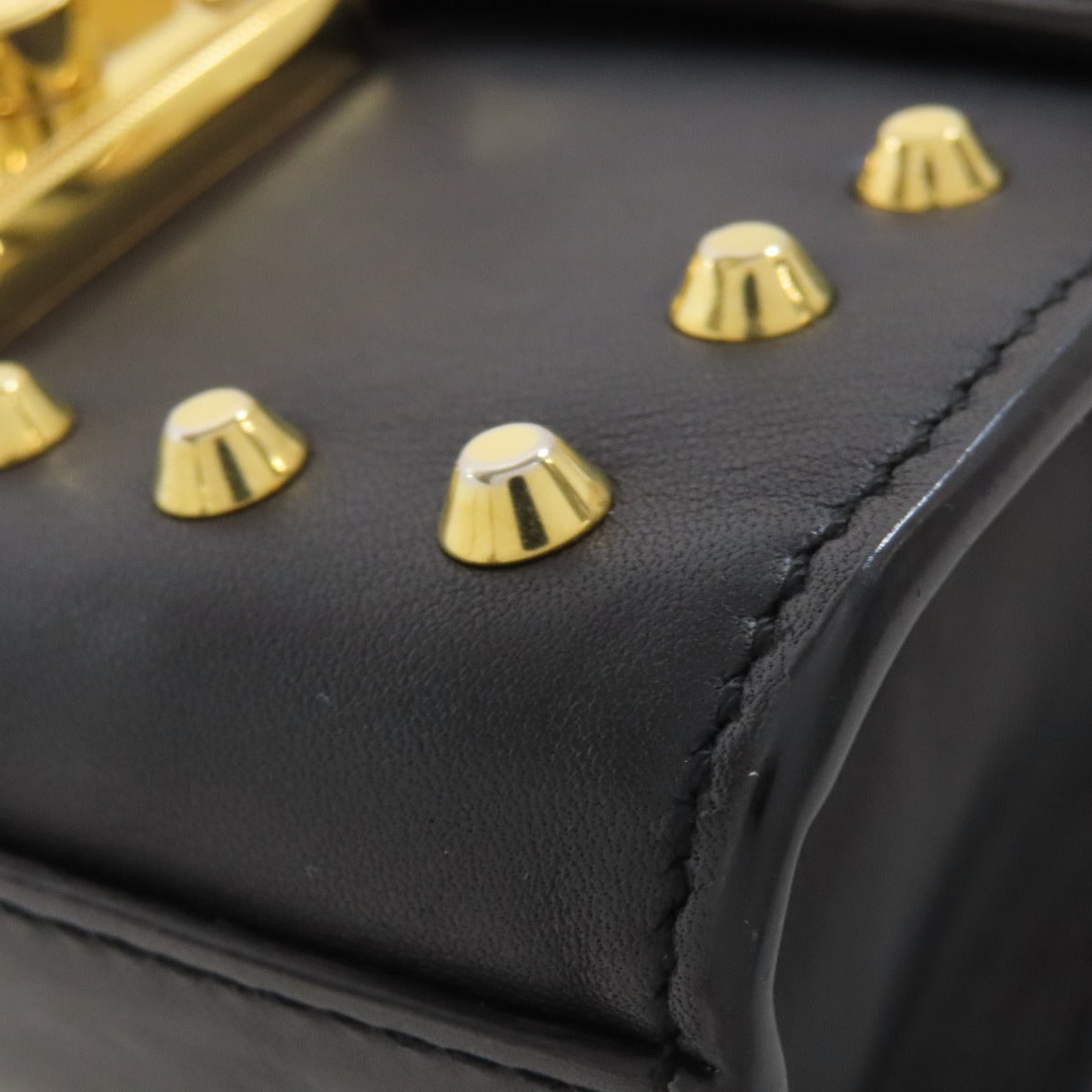 GUCCI Shoulder Bag 432182 Calfskin black Padlock ChainShoulder