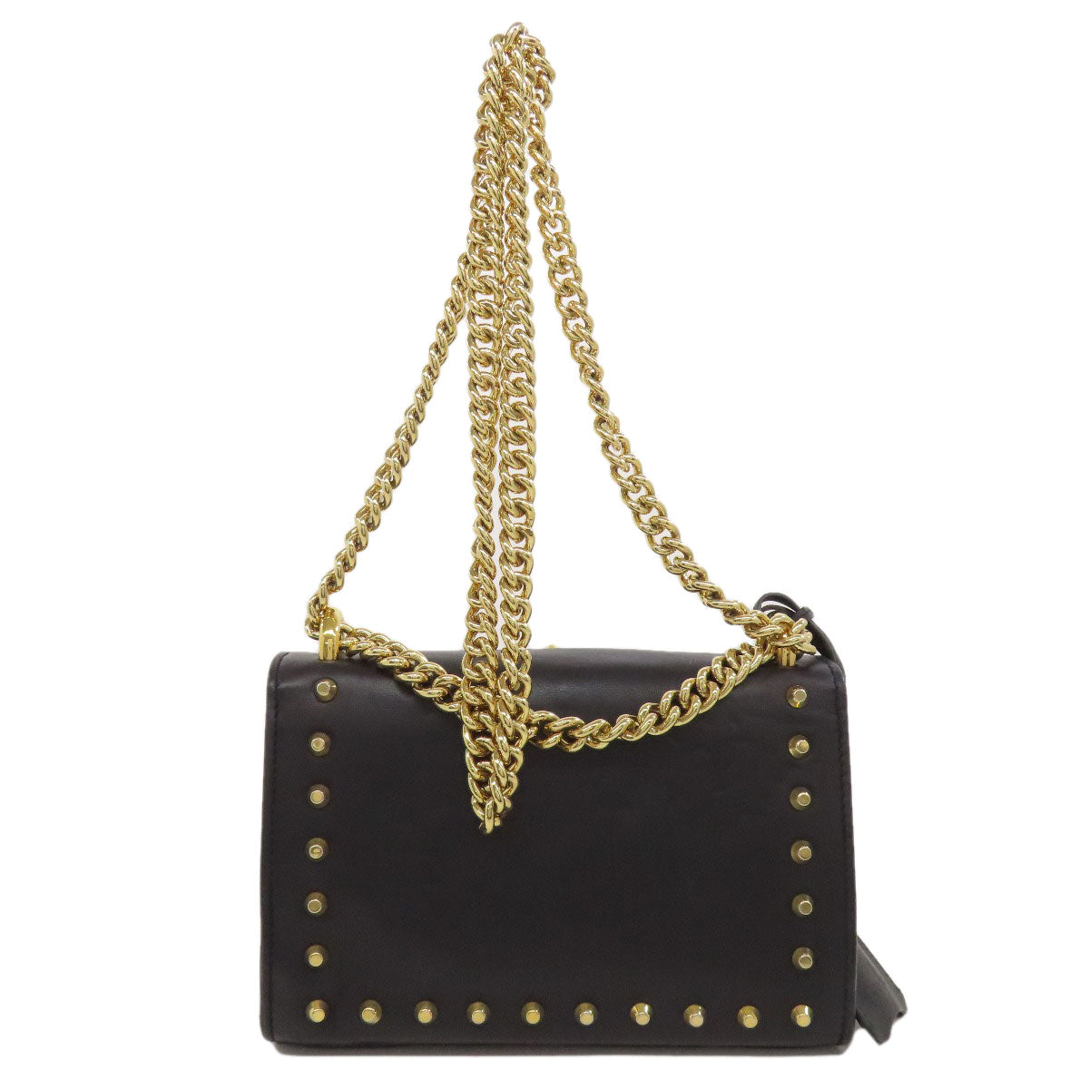 GUCCI Shoulder Bag 432182 Calfskin black Padlock ChainShoulder