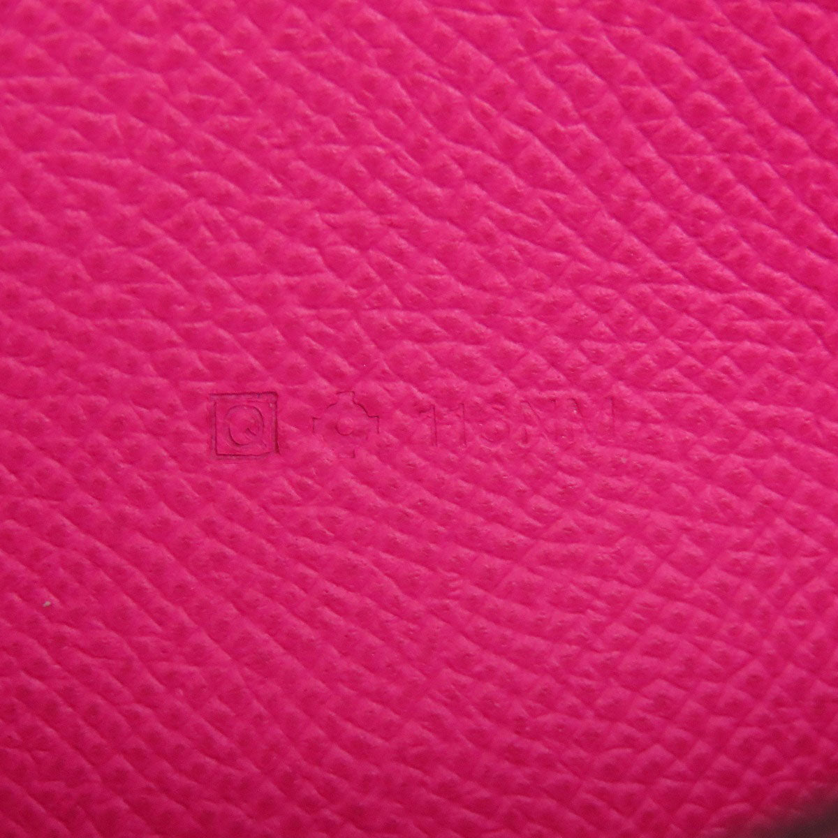 HERMES Long Wallet Purse Epsom pink Constance Long SilverMetal