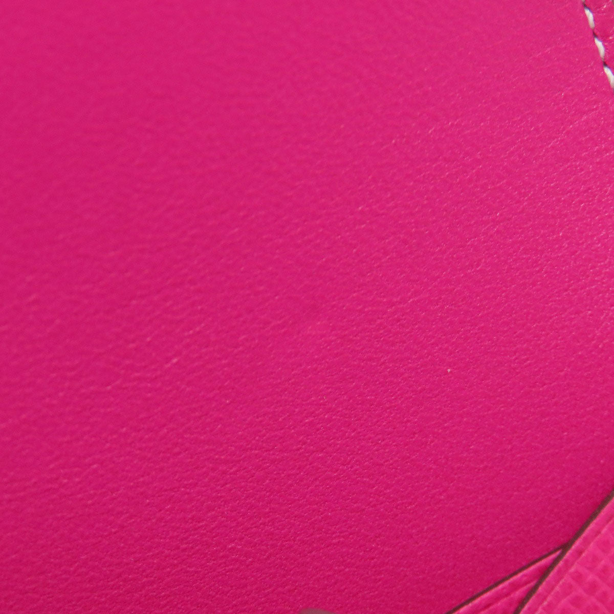 HERMES Long Wallet Purse Epsom pink Constance Long SilverMetal