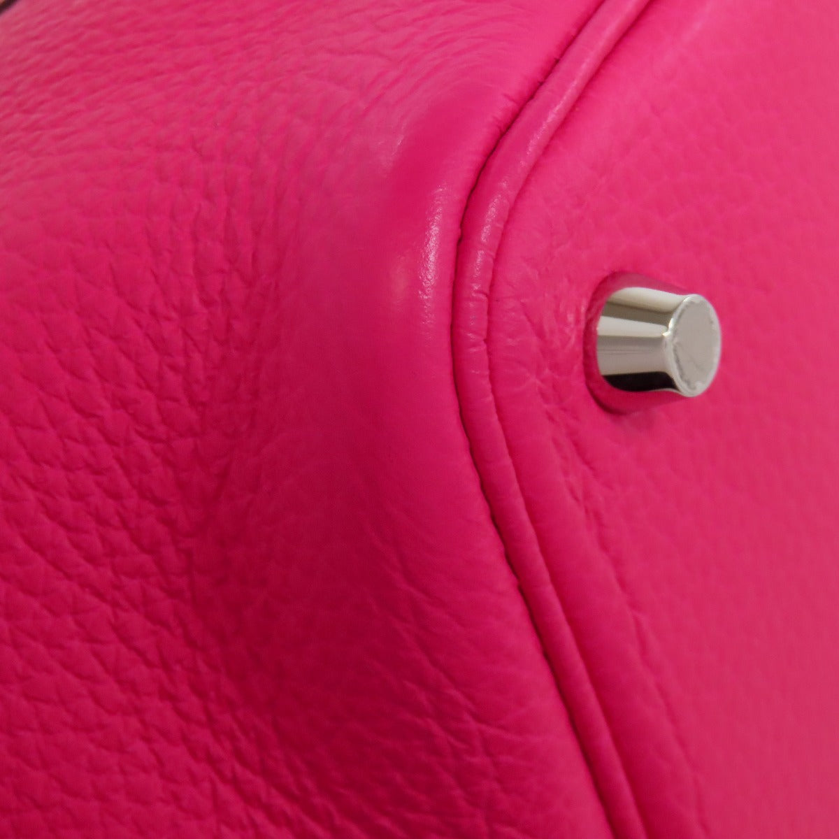 HERMES Handbag Taurillon Clemence pink Picotin Lock PM SilverMetal