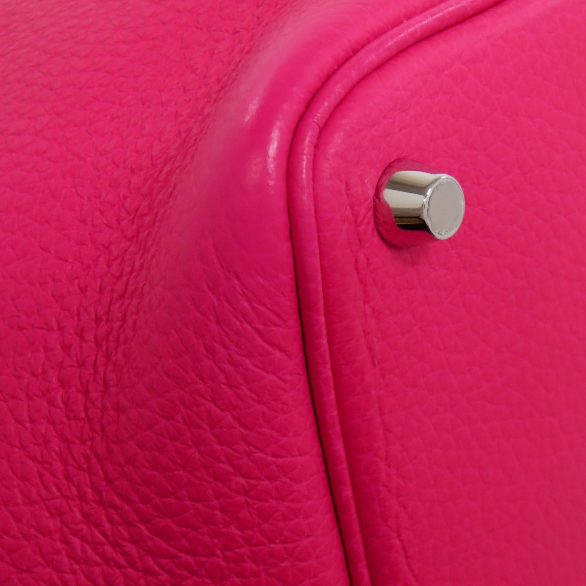 HERMES Handbag Taurillon Clemence pink Picotin Lock PM SilverMetal