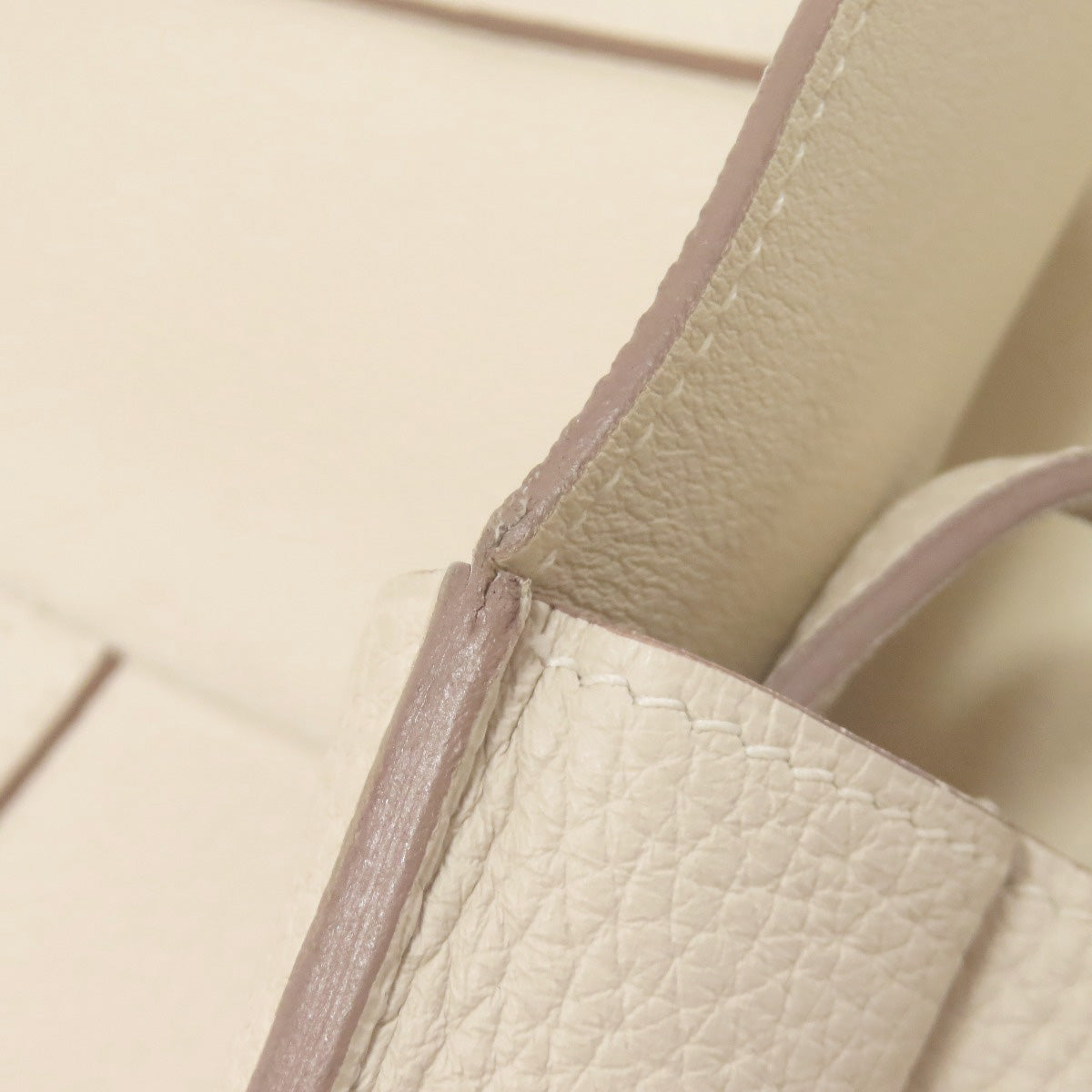 HERMES Handbag Taurillon Clemence white Arzan 31 SilverMetal