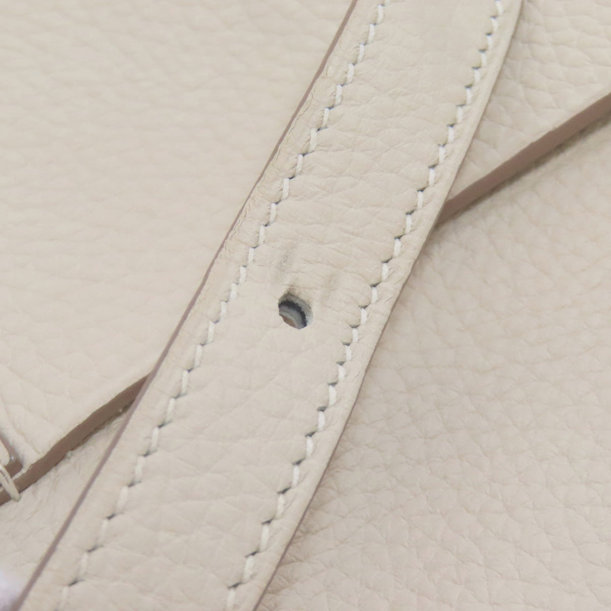 HERMES Handbag Taurillon Clemence white Arzan 31 SilverMetal