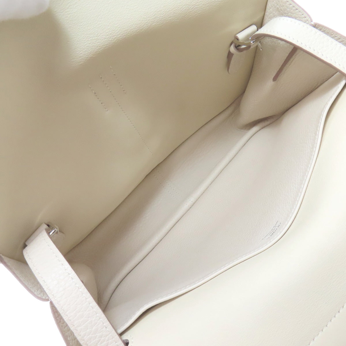 HERMES Handbag Taurillon Clemence white Arzan 31 SilverMetal