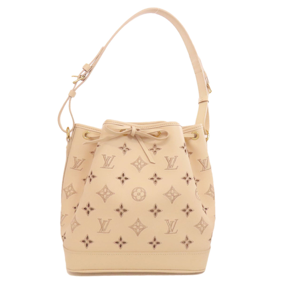 LOUIS VUITTON Handbag M22861 Calfskin beige Petit Noe Broderie Anglaise