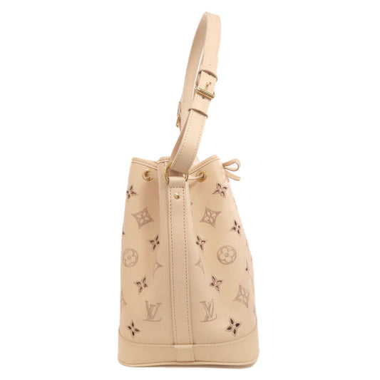 LOUIS VUITTON Handbag M22861 Calfskin beige Petit Noe Broderie Anglaise