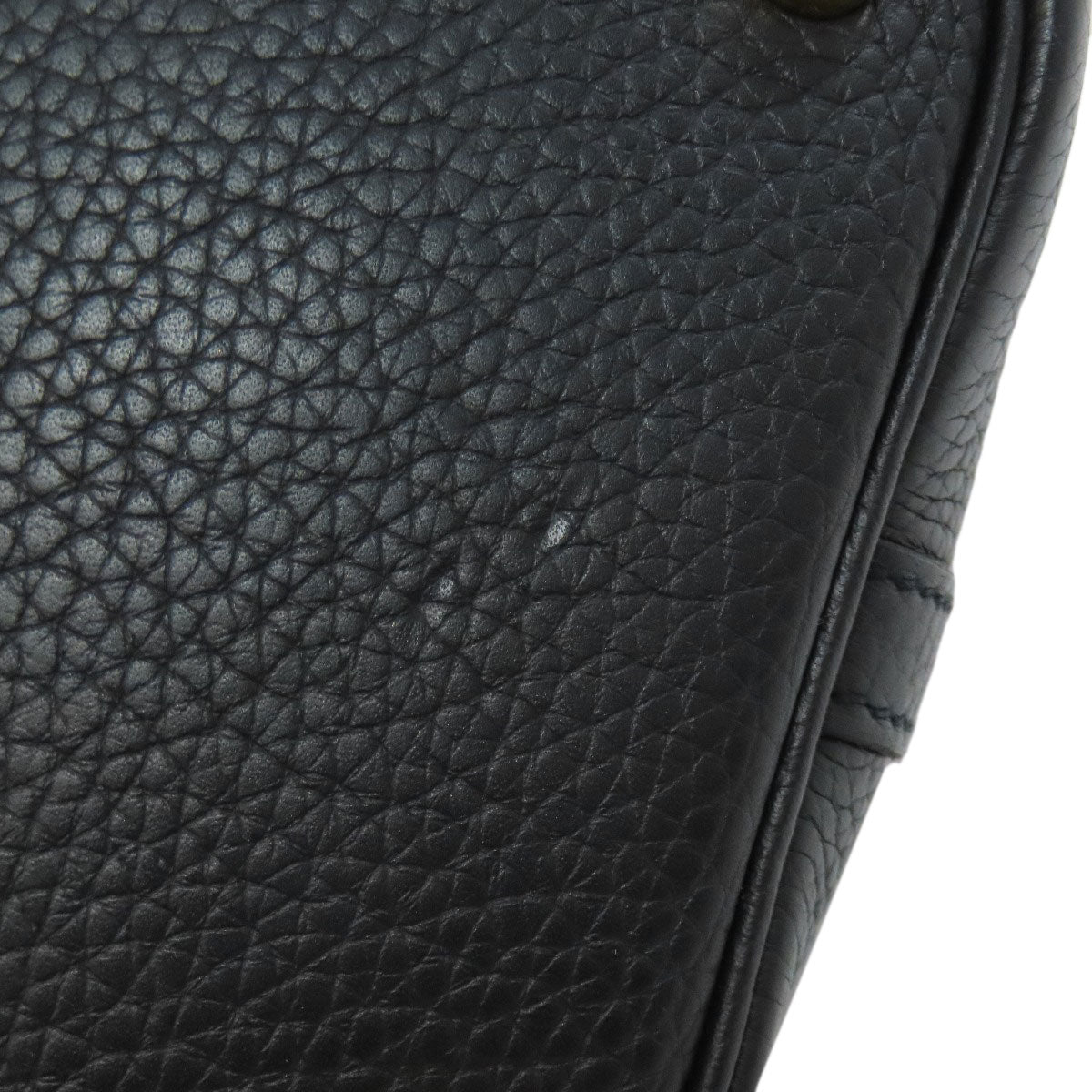 HERMES Handbag Taurillon Clemence black Picotin Lock PM Gold Metal