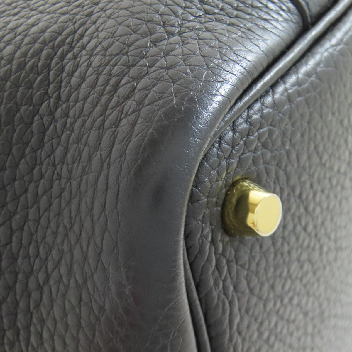 HERMES Handbag Taurillon Clemence black Picotin Lock PM Gold Metal