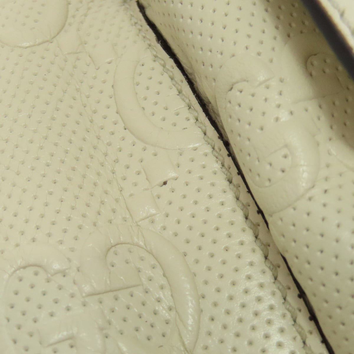 GUCCI Sling bag 645093 Calfskin white GG emboss