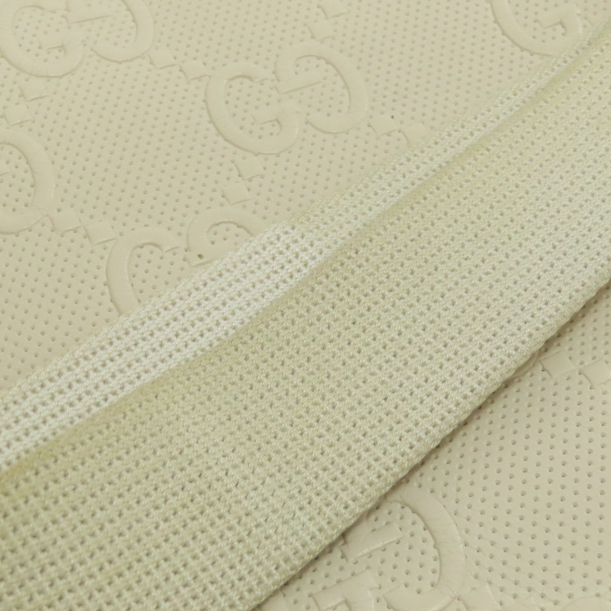 GUCCI Sling bag 645093 Calfskin white GG emboss