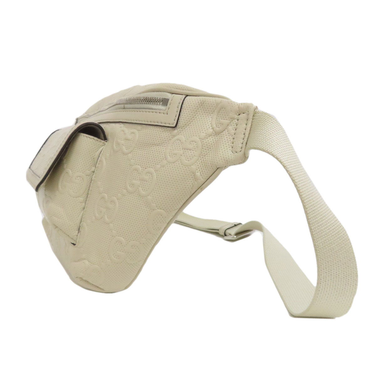 GUCCI Sling bag 645093 Calfskin white GG emboss