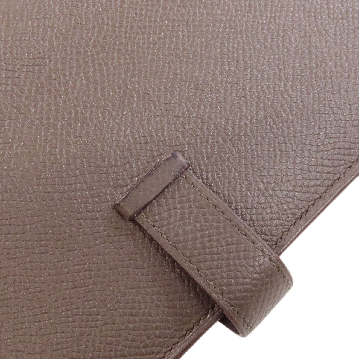 HERMES Long Wallet Purse Epsom gray Bearn soufflet ethane SilverMetal