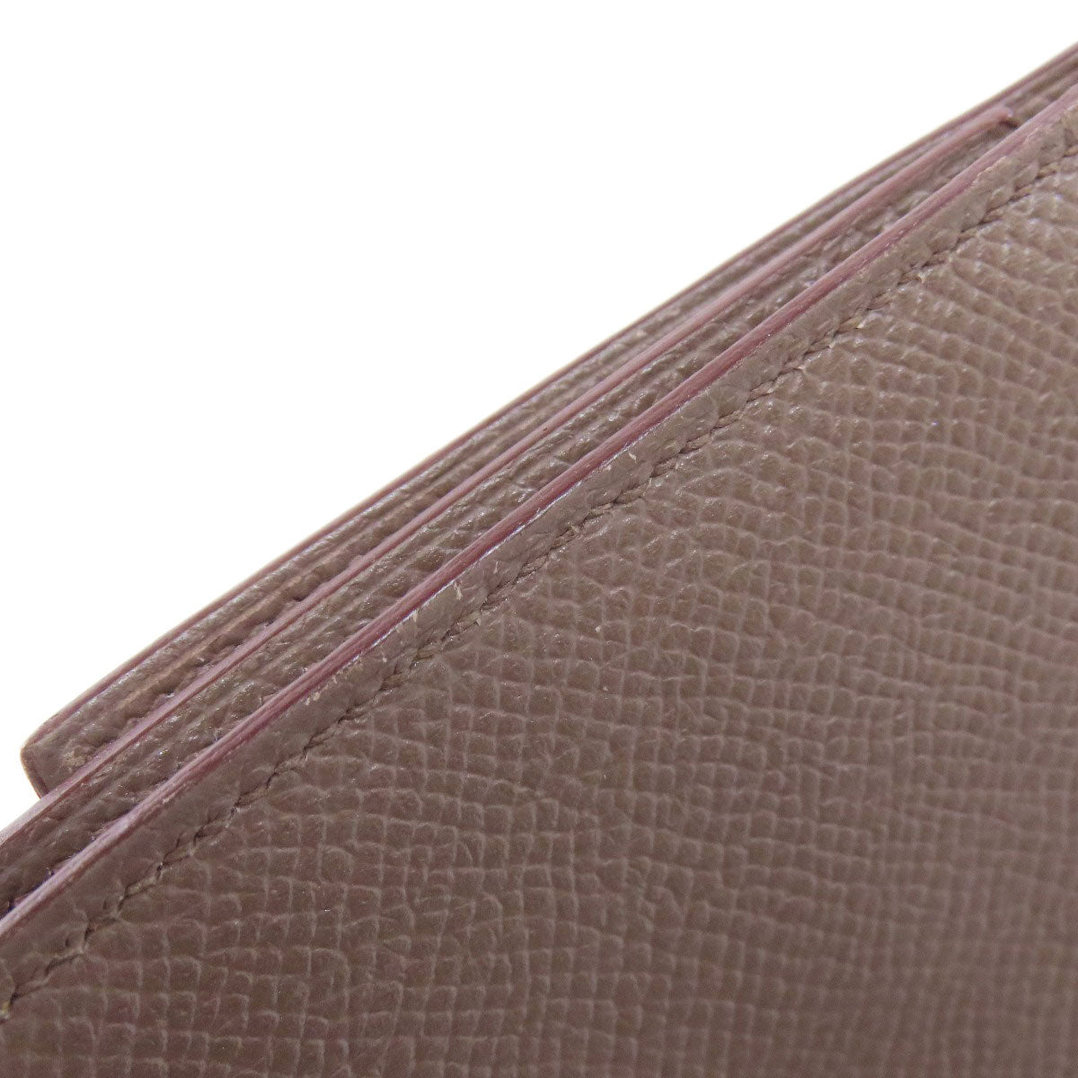HERMES Long Wallet Purse Epsom gray Bearn soufflet ethane SilverMetal