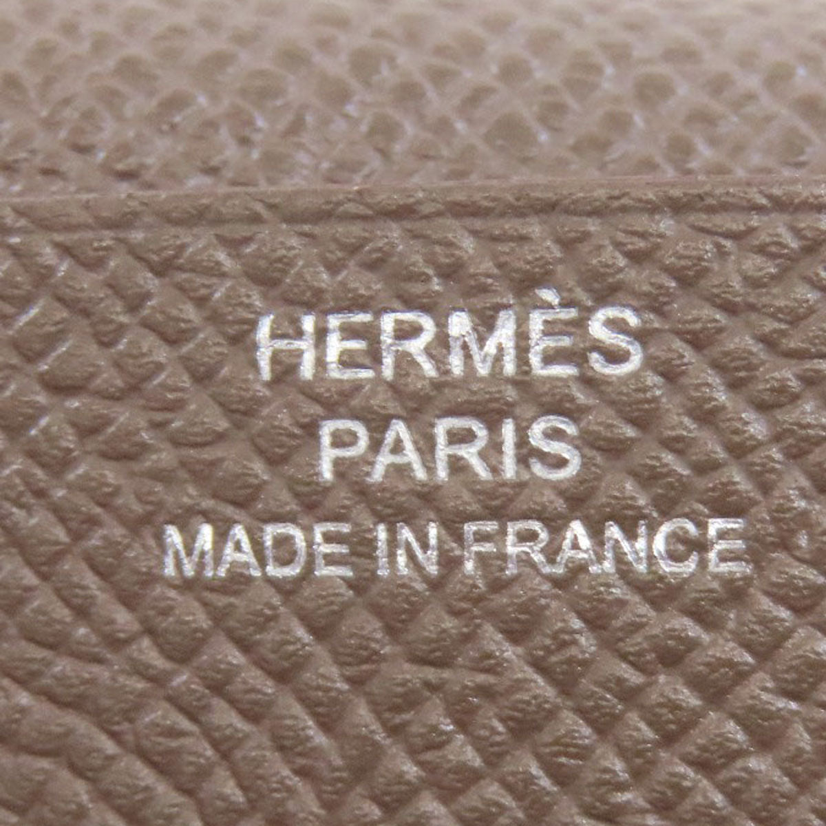 HERMES Long Wallet Purse Epsom gray Bearn soufflet ethane SilverMetal