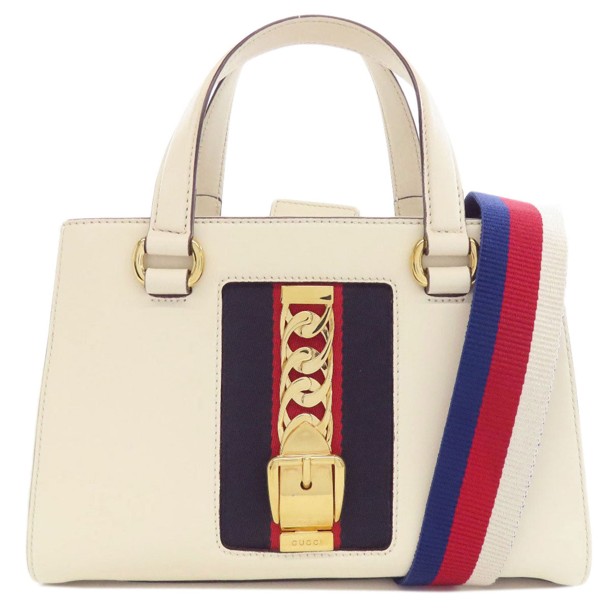 GUCCI Handbag 460881 Calfskin white Sylvie 2WAY