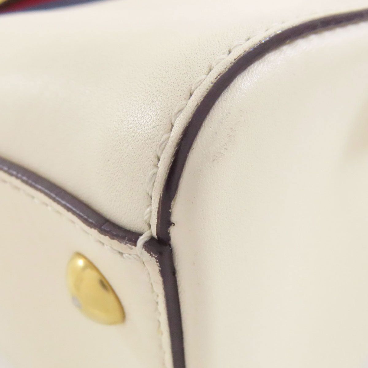 GUCCI Handbag 460881 Calfskin white Sylvie 2WAY