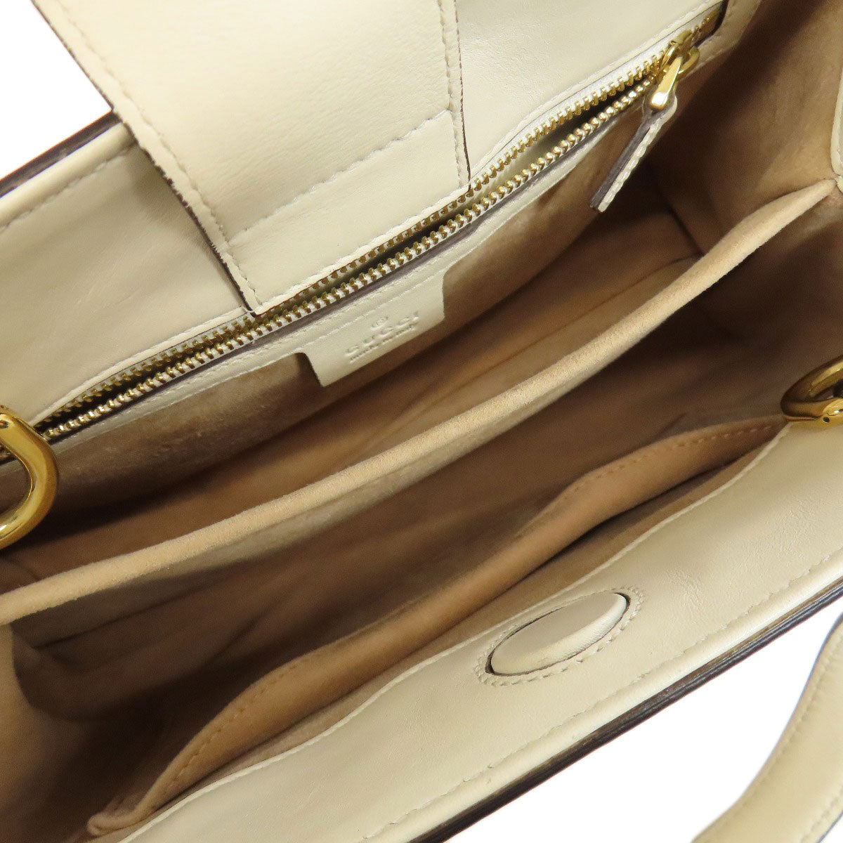 GUCCI Handbag 460881 Calfskin white Sylvie 2WAY