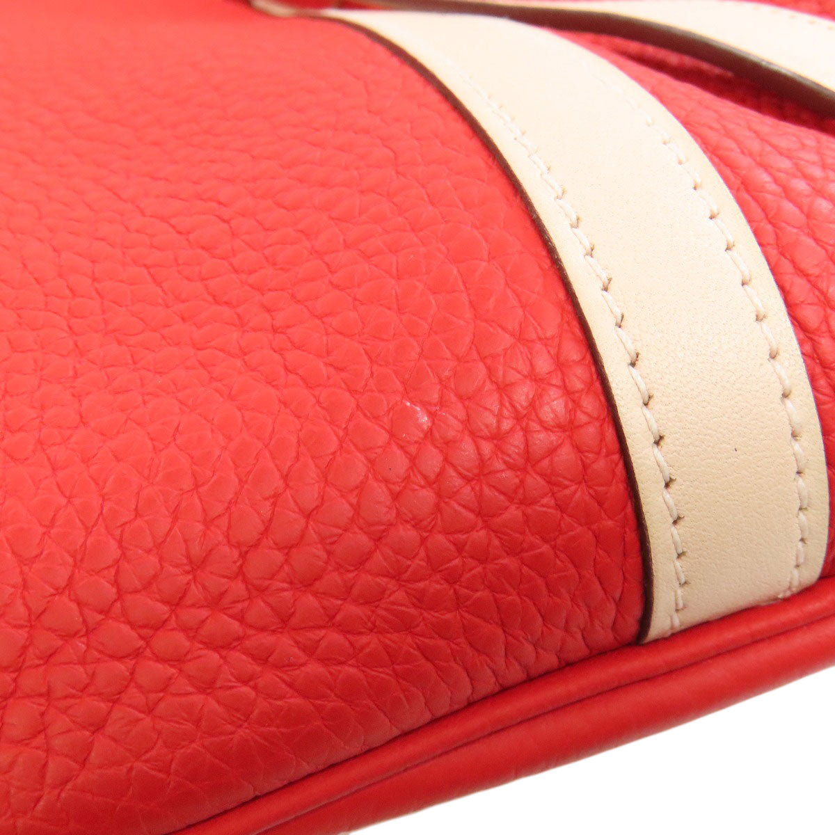 HERMES Handbag Taurillon Clemence Red Picotin Lock MM Touch SilverMetal
