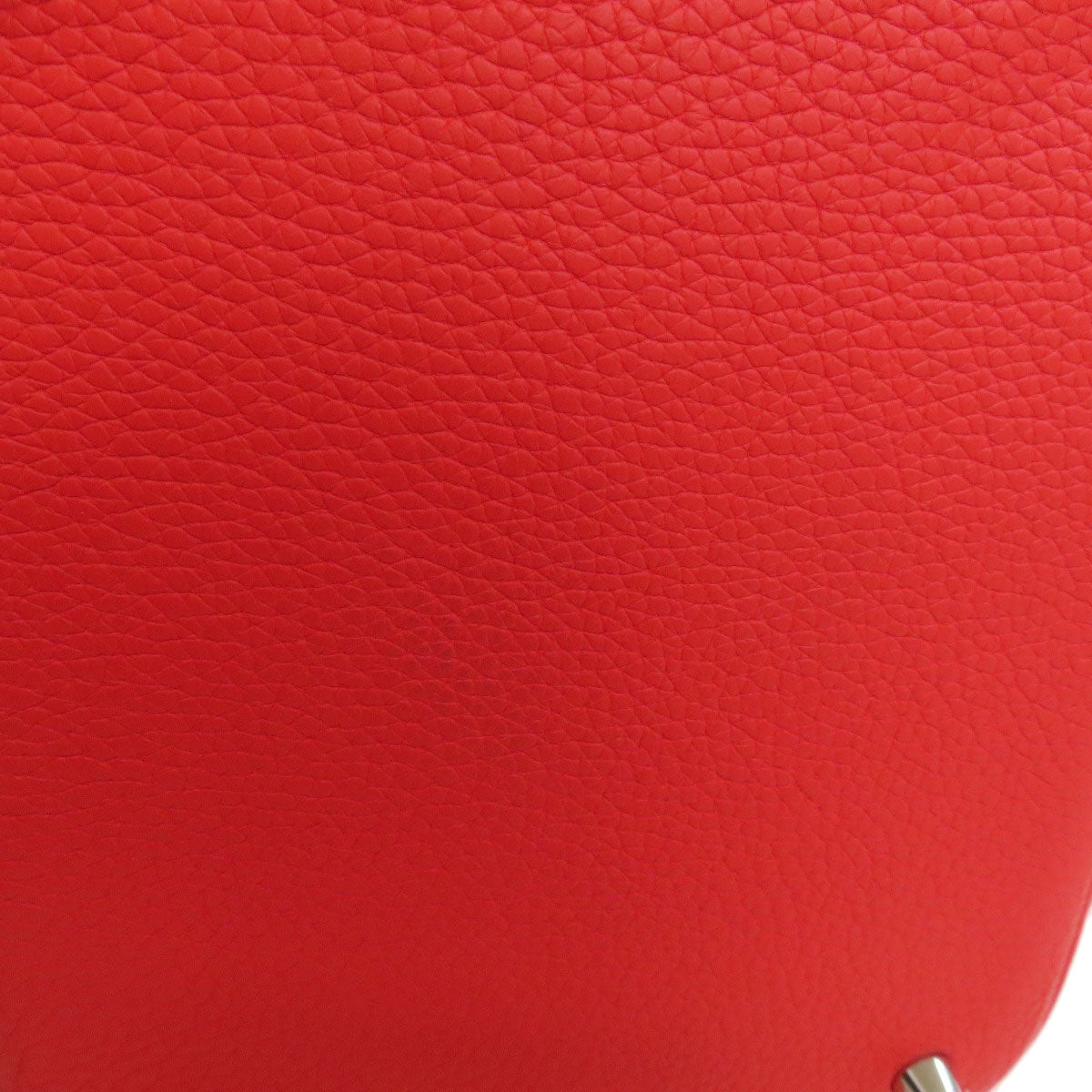 HERMES Handbag Taurillon Clemence Red Picotin Lock MM Touch SilverMetal