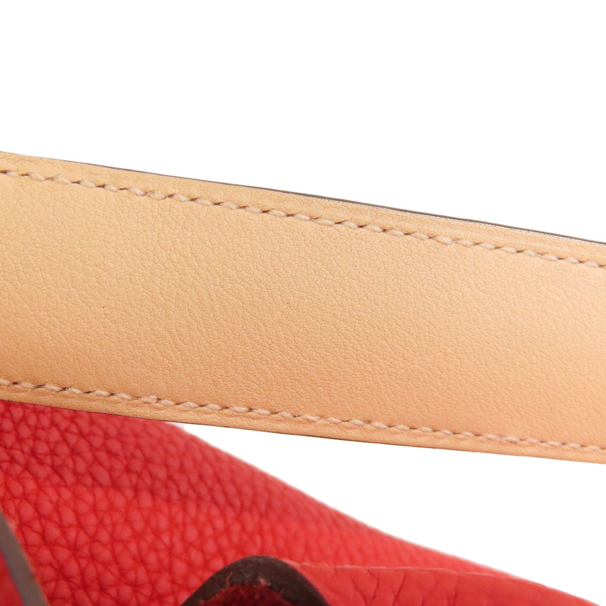 HERMES Handbag Taurillon Clemence Red Picotin Lock MM Touch SilverMetal