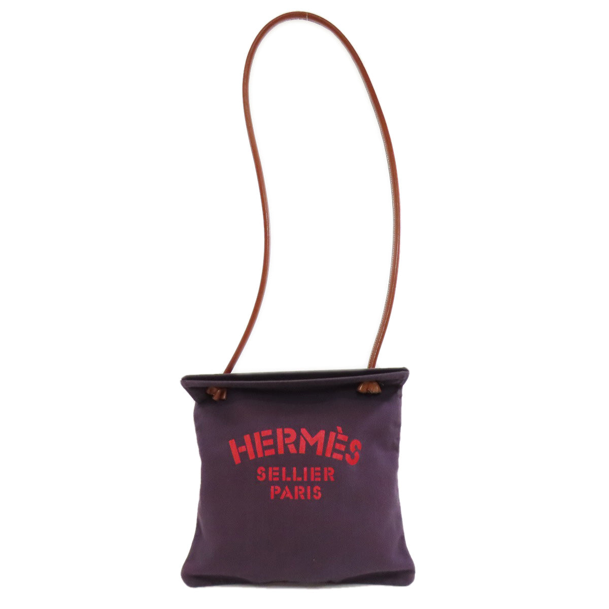 HERMES Shoulder Bag canvas Navy Sac Aline MM