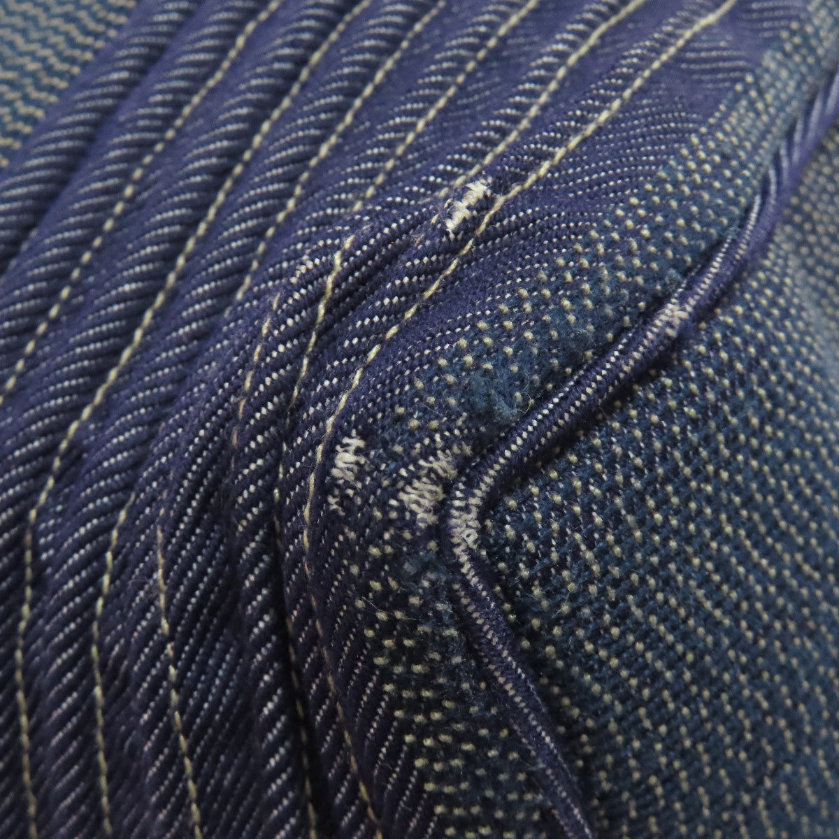 HERMES Tote Bag canvas Navy Calicut
