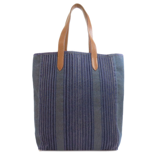 HERMES Tote Bag canvas Navy Calicut