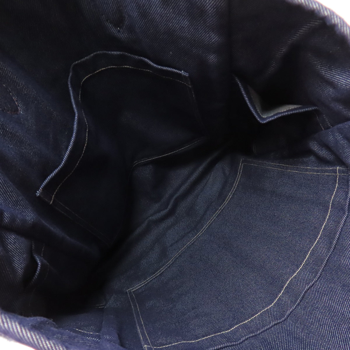 HERMES Tote Bag canvas Navy Calicut