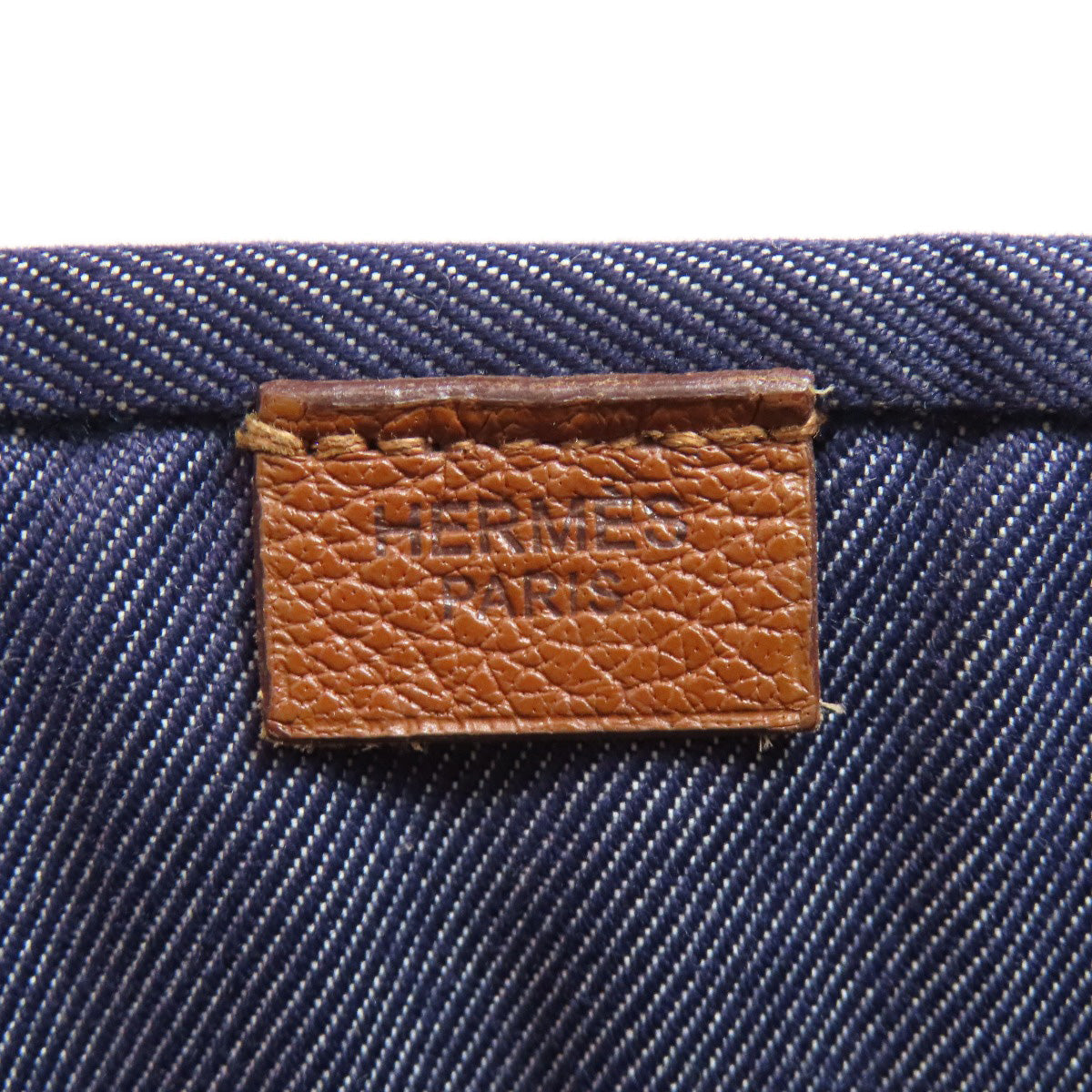HERMES Tote Bag canvas Navy Calicut