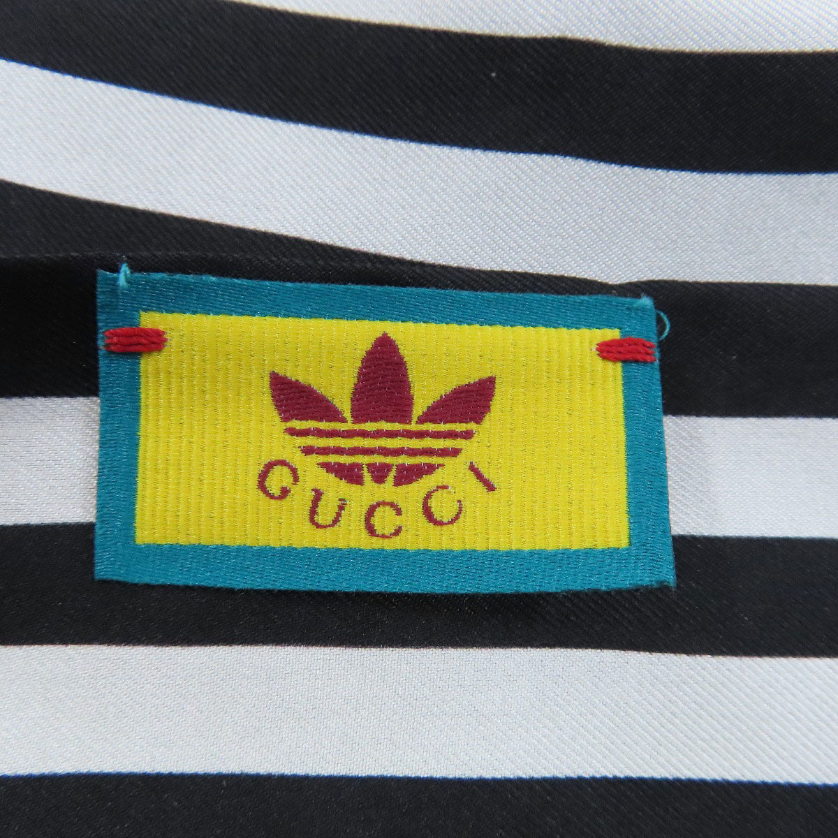 GUCCI scarf 703568 silk black adidas collaboration