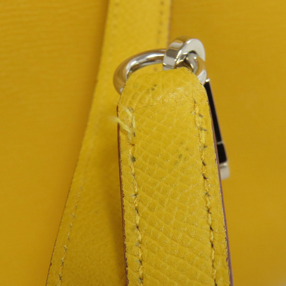 HERMES Tote Bag Epsom yellow Bolide 31 SilverMetal