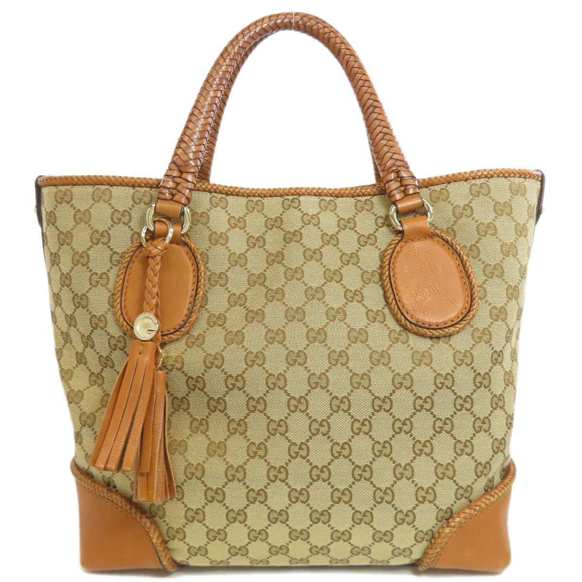 GUCCI Tote Bag 257023 canvas Brown GG Marrakech