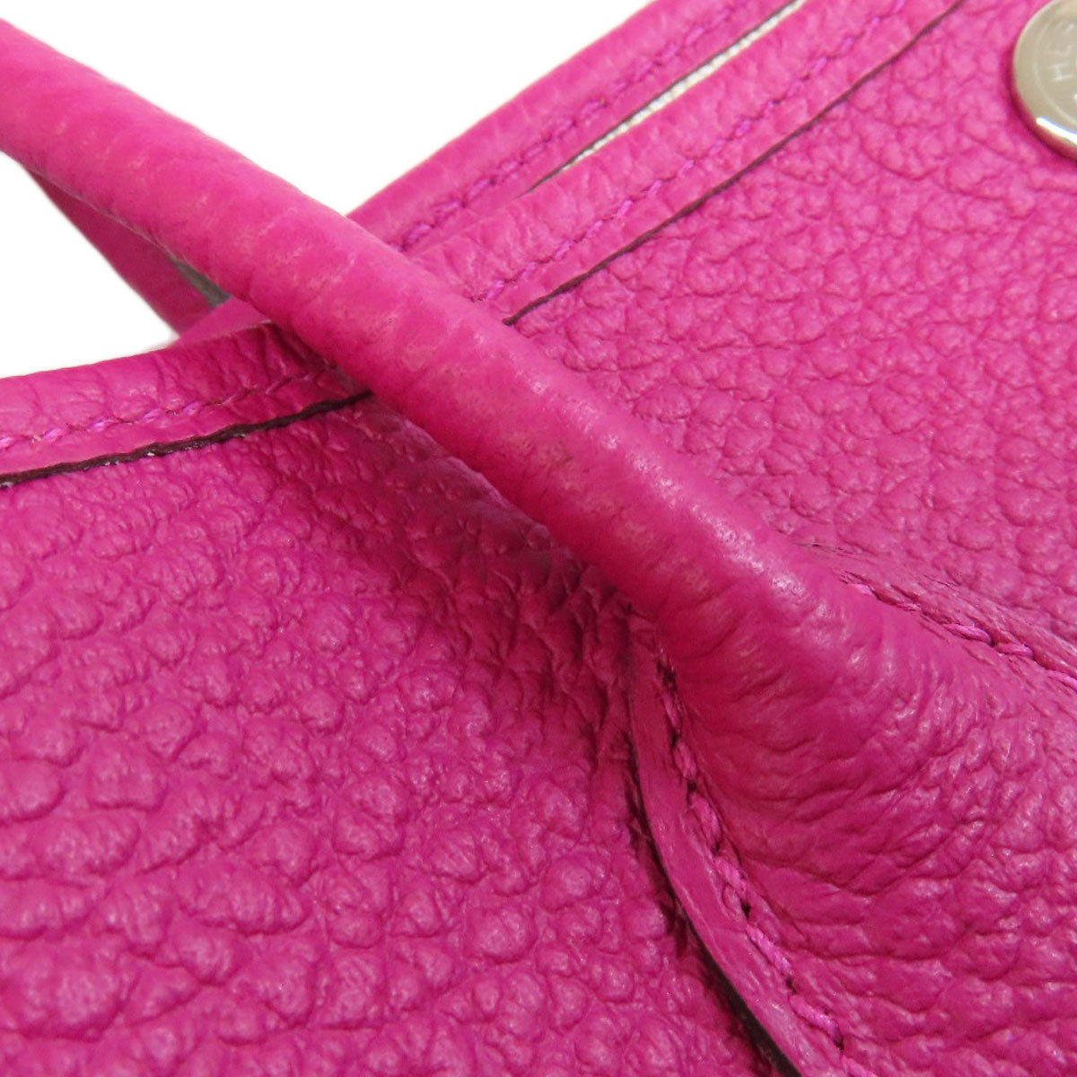 HERMES Handbag Country purple Garden Party TPM SilverMetal