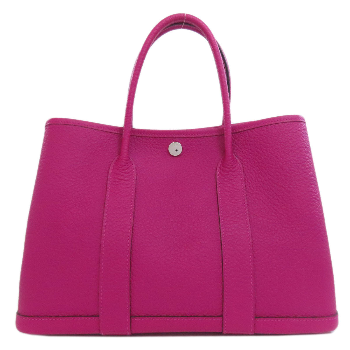 HERMES Handbag Country purple Garden Party TPM SilverMetal