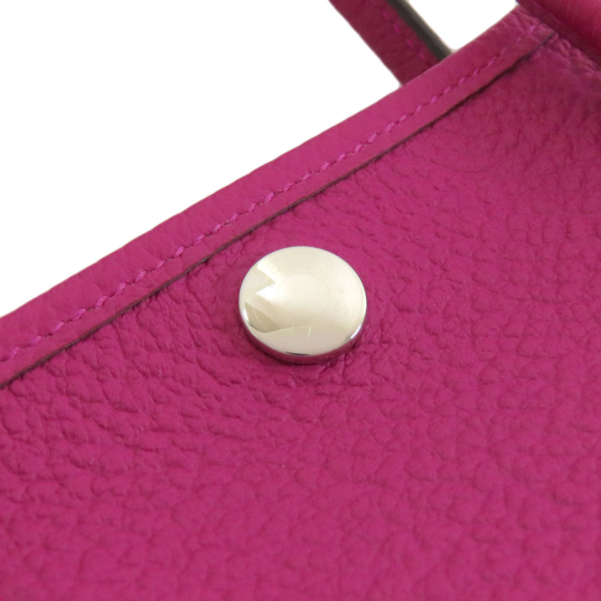 HERMES Handbag Country purple Garden Party TPM SilverMetal