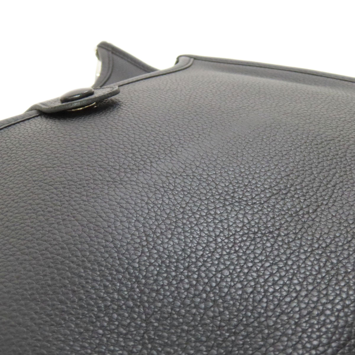 HERMES Shoulder Bag Taurillon Clemence black Evelyn 3 PM SilverMetal