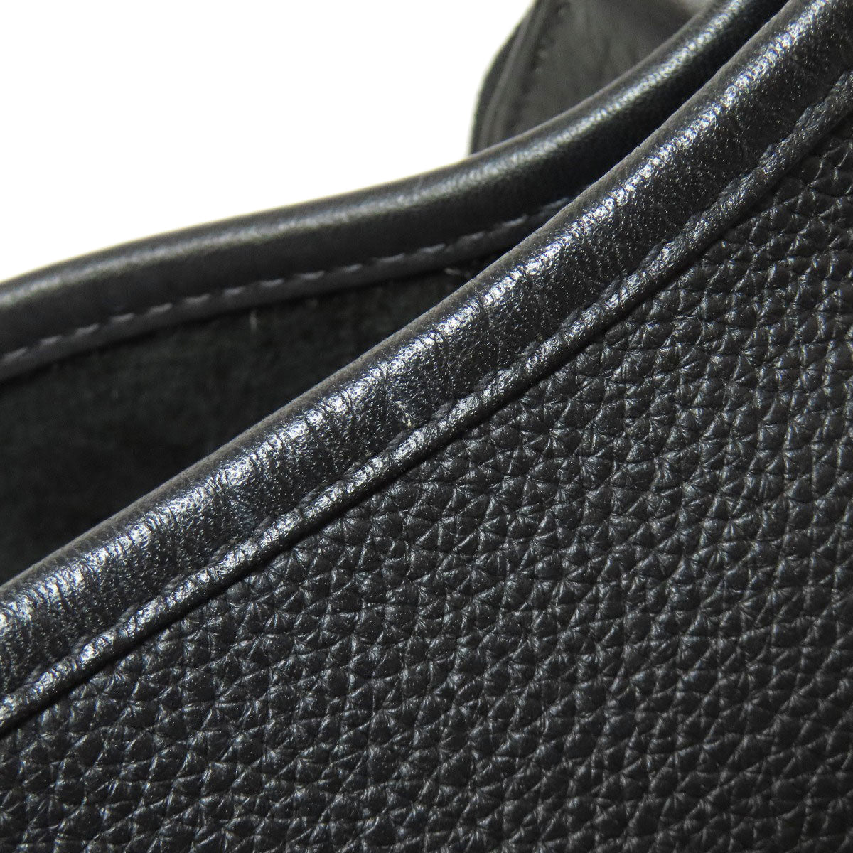 HERMES Shoulder Bag Taurillon Clemence black Evelyn 3 PM SilverMetal
