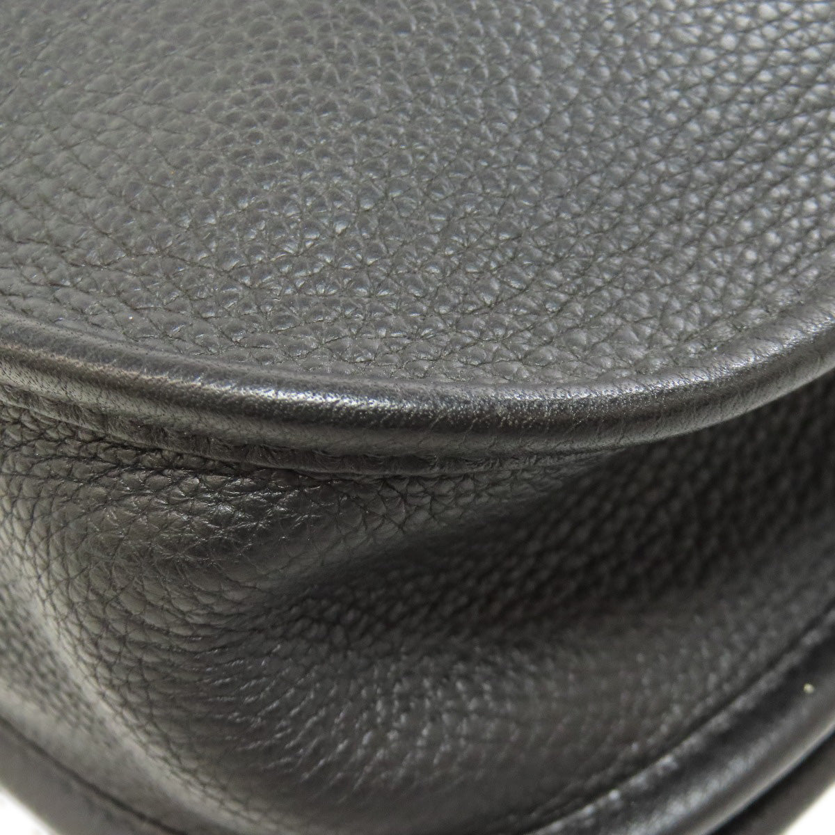 HERMES Shoulder Bag Taurillon Clemence black Evelyn 3 PM SilverMetal
