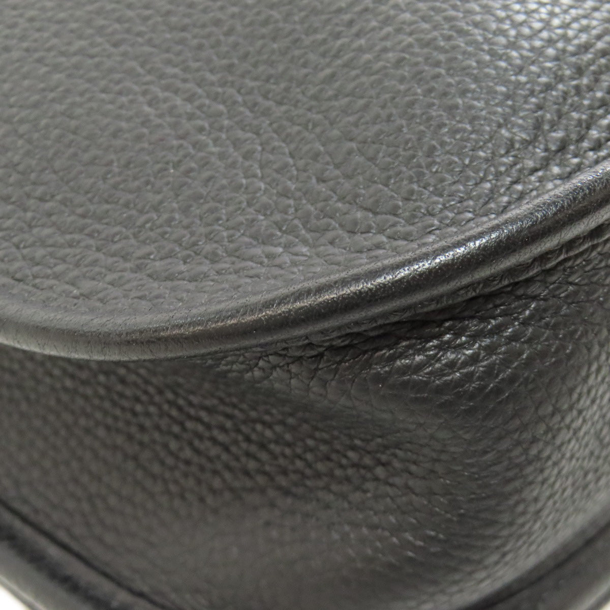 HERMES Shoulder Bag Taurillon Clemence black Evelyn 3 PM SilverMetal