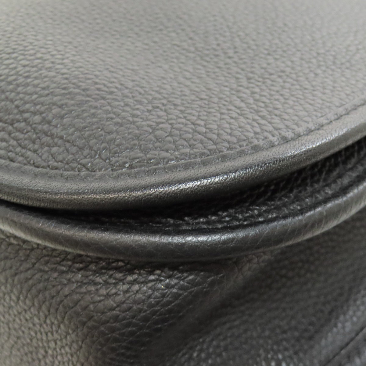 HERMES Shoulder Bag Taurillon Clemence black Evelyn 3 PM SilverMetal