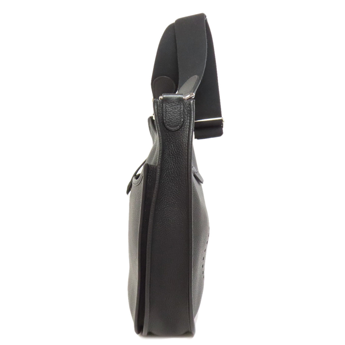 HERMES Shoulder Bag Taurillon Clemence black Evelyn 3 PM SilverMetal