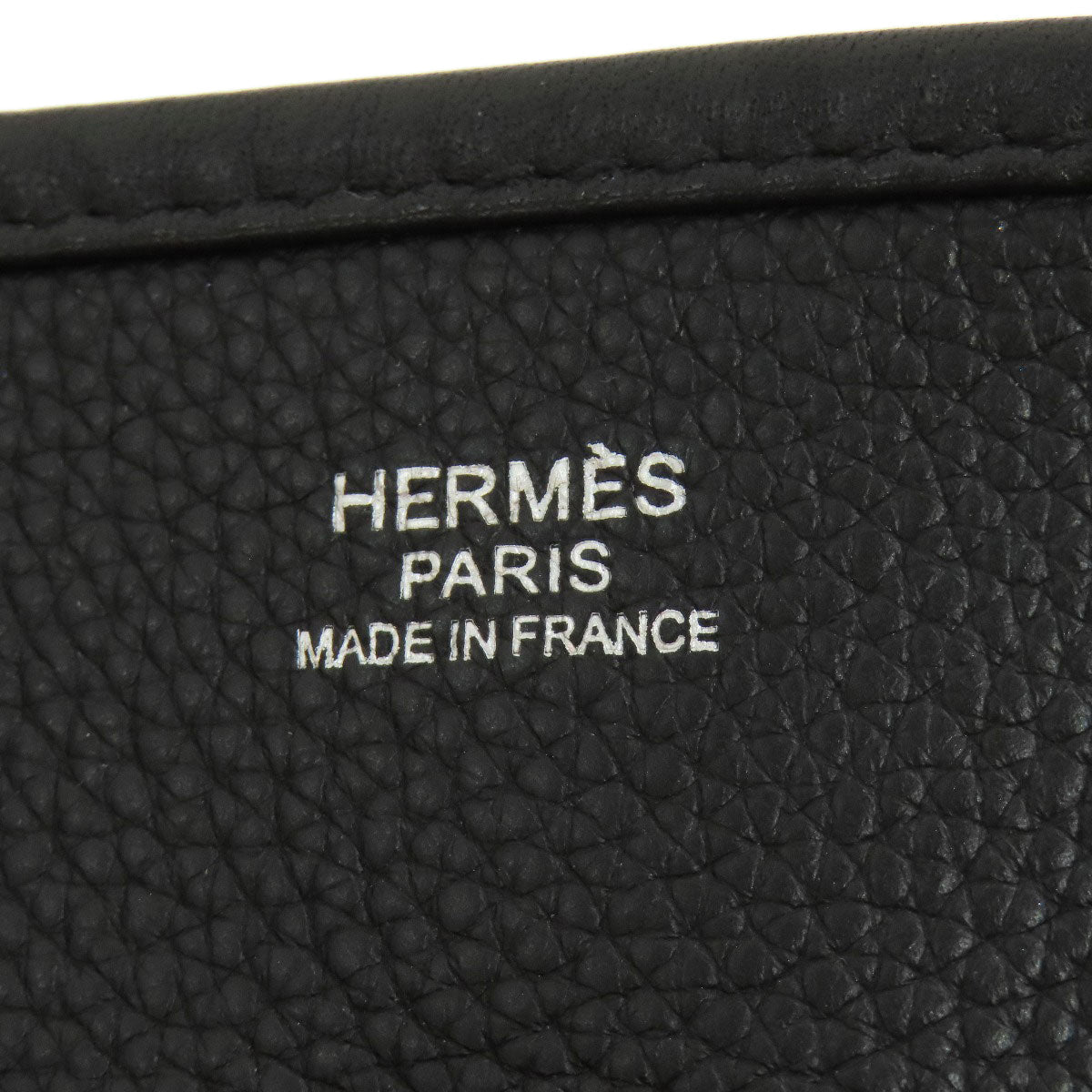 HERMES Shoulder Bag Taurillon Clemence black Evelyn 3 PM SilverMetal