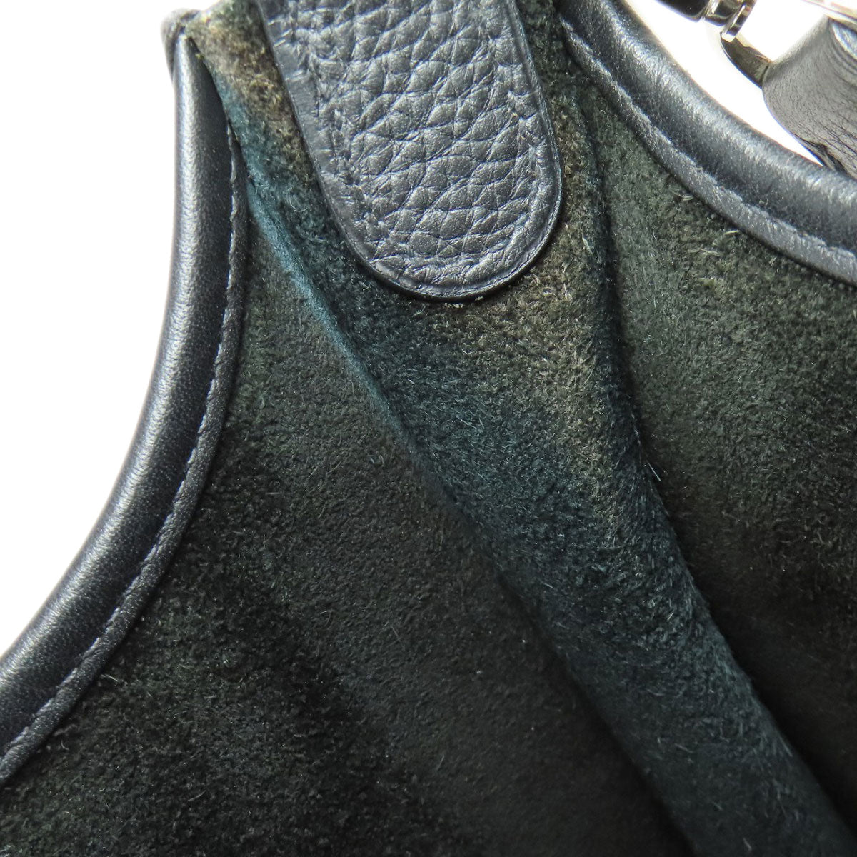 HERMES Shoulder Bag Taurillon Clemence black Evelyn 3 PM SilverMetal