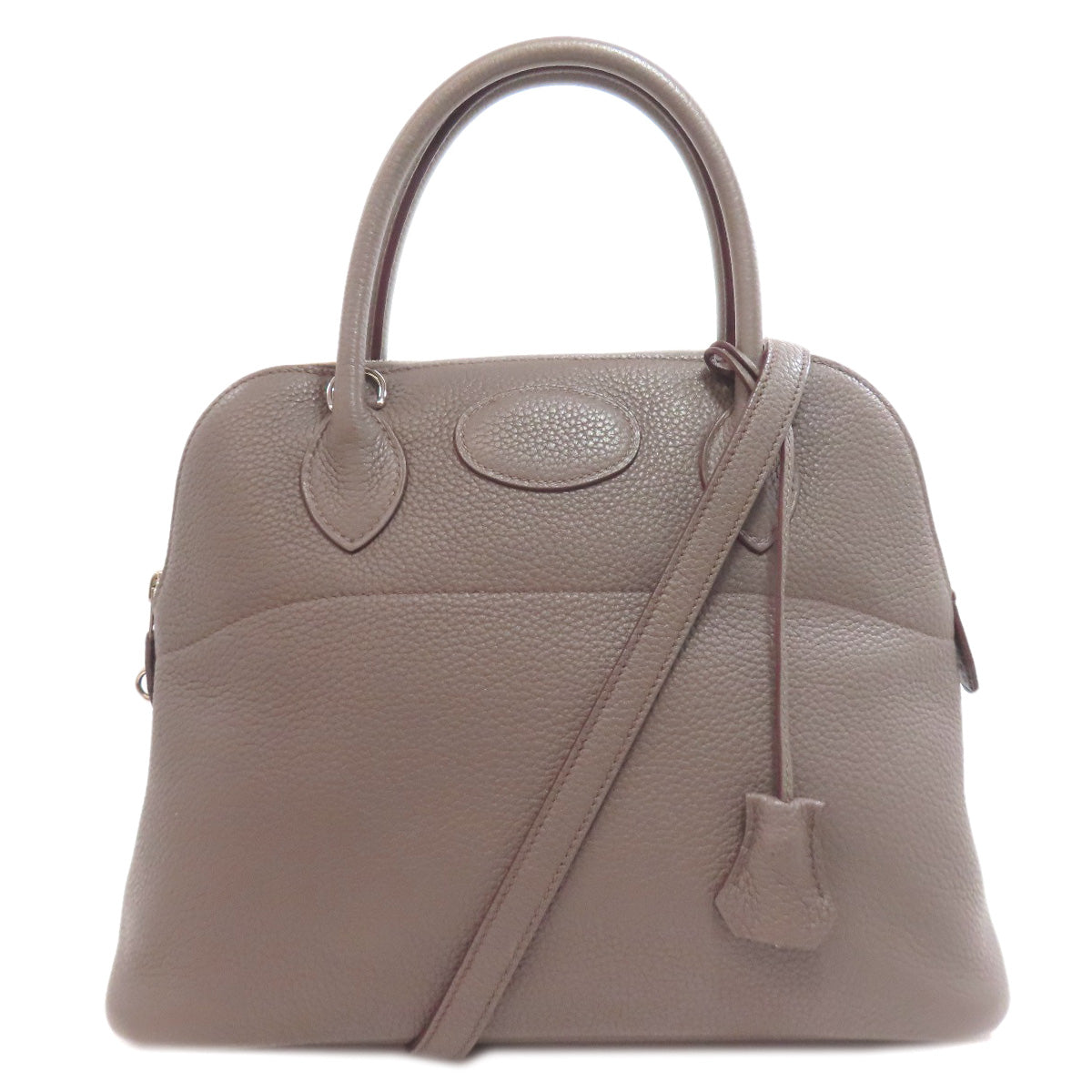 HERMES Handbag Taurillon Clemence gray Bolide 31 SilverMetal