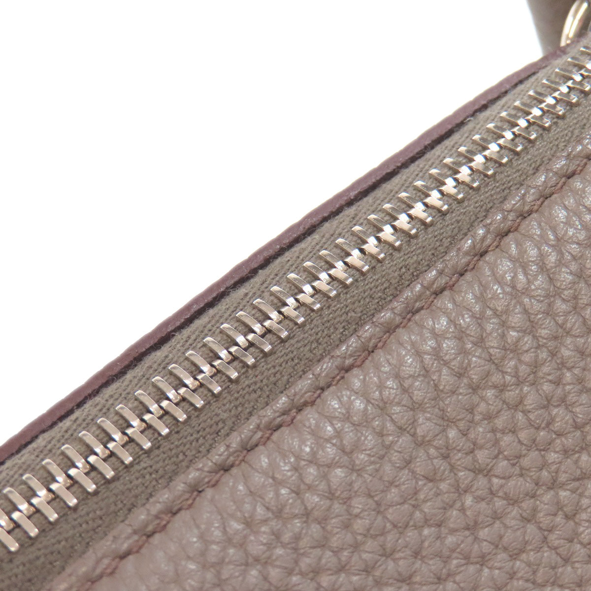 HERMES Handbag Taurillon Clemence gray Bolide 31 SilverMetal