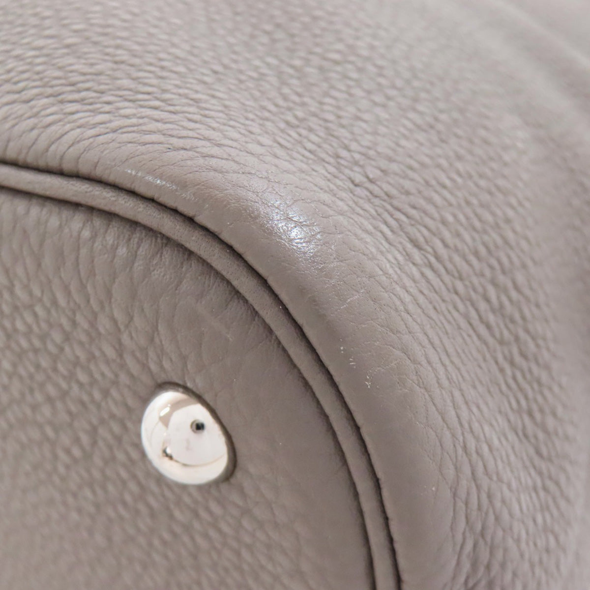 HERMES Handbag Taurillon Clemence gray Bolide 31 SilverMetal