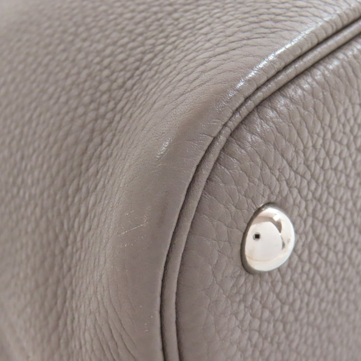 HERMES Handbag Taurillon Clemence gray Bolide 31 SilverMetal