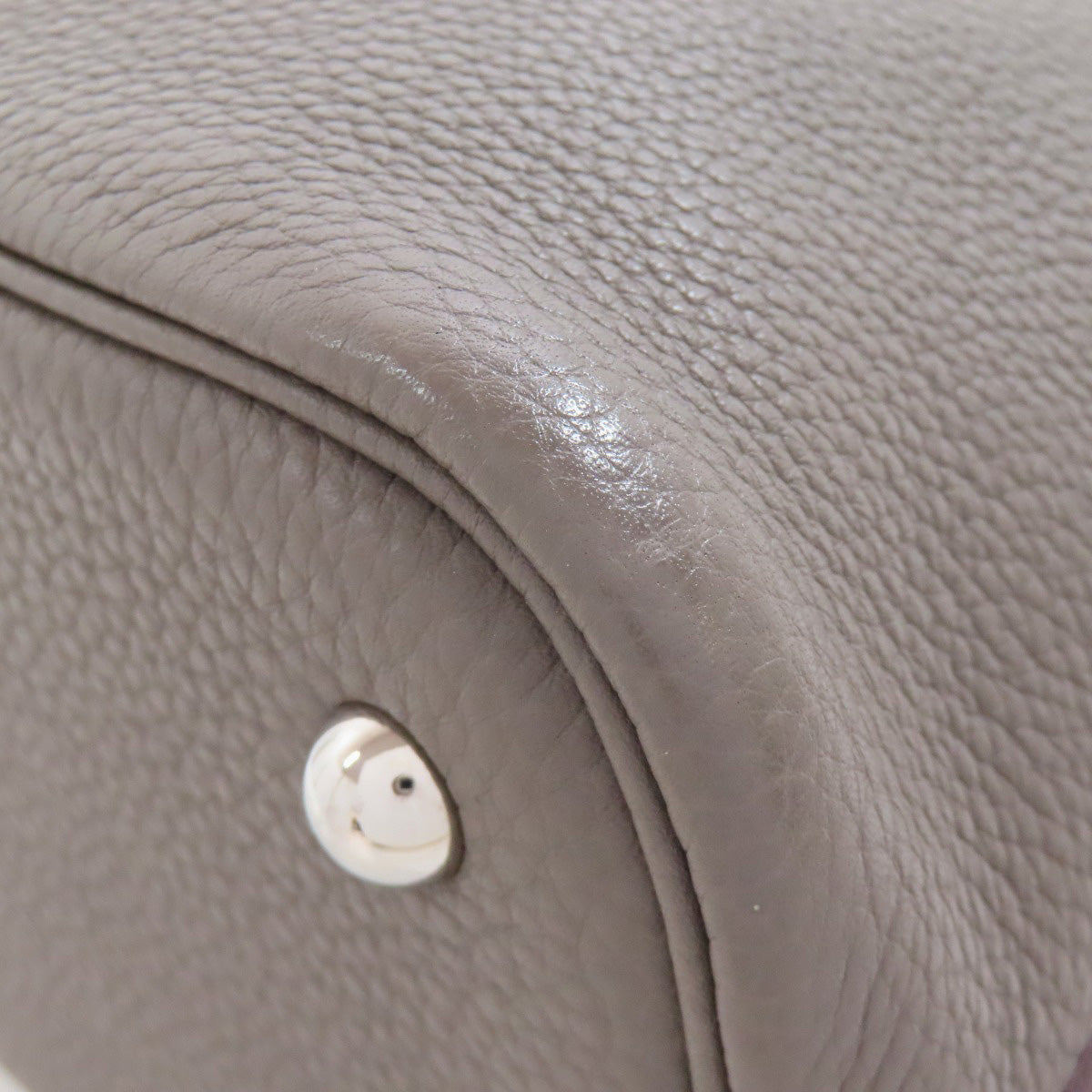 HERMES Handbag Taurillon Clemence gray Bolide 31 SilverMetal